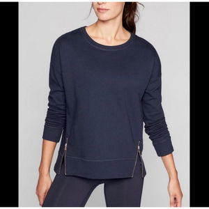 Athleta navy cityscape zip pullover large